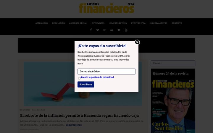 Screenshot of asesoresfinancierosefpa.es