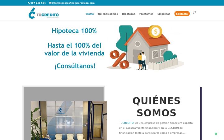 Screenshot of asesoresfinancierosleon.com