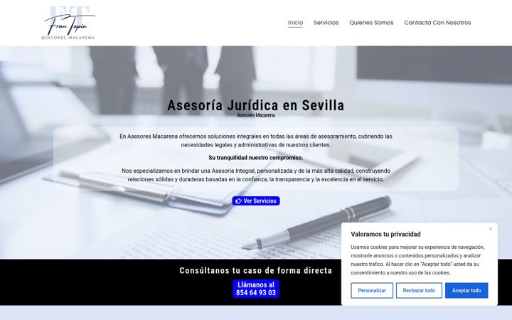 Zrzut ekranu asesoresmacarena.com