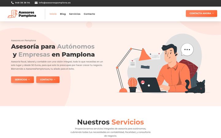 Screenshot of asesorespamplona.es