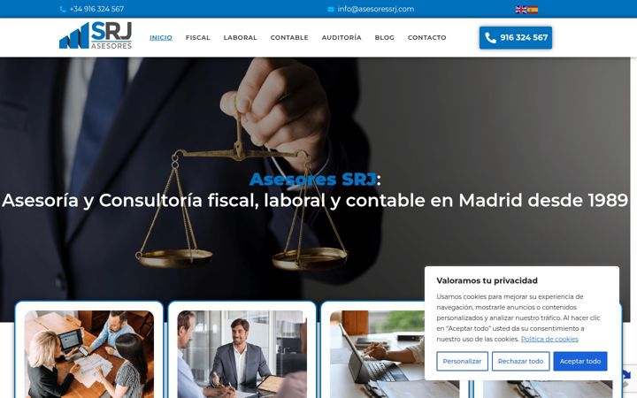 Screenshot of asesoressrj.com