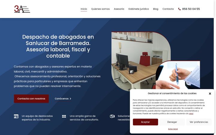 Screenshot of asesoresyabogados3a.com