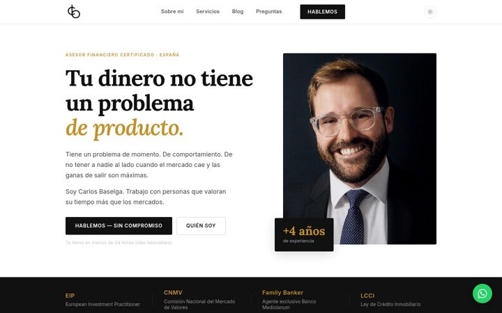 Screenshot of asesorfinancieronline.com
