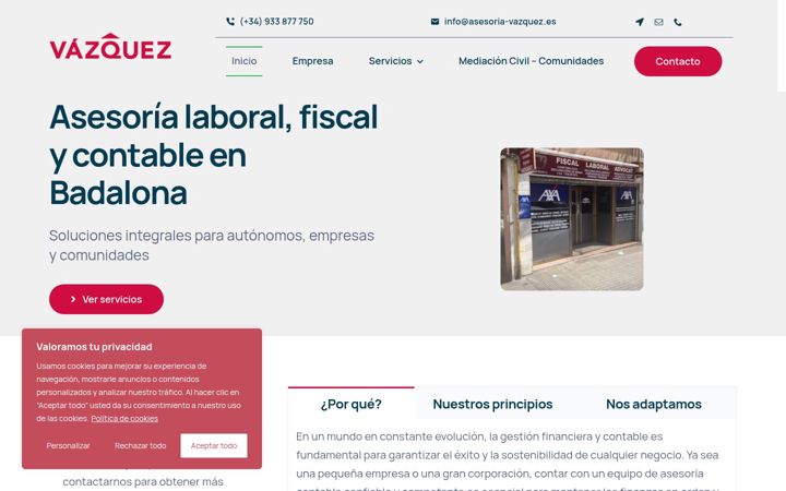 Screenshot von asesoria-vazquez.es