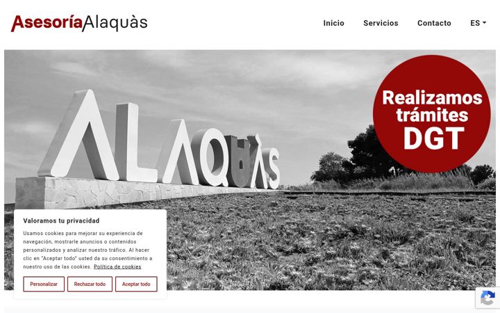 Screenshot of asesoriaalaquas.com