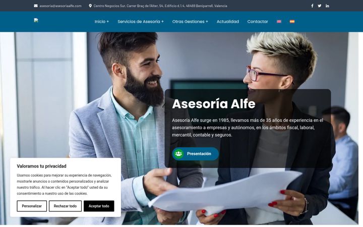 Screenshot of asesoriaalfe.com