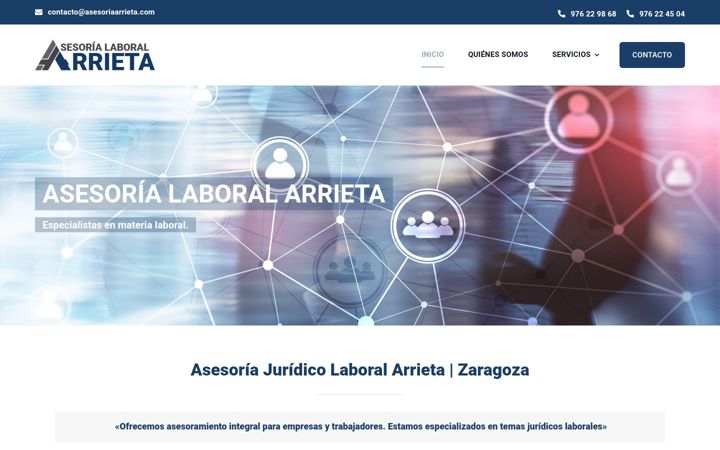 Screenshot of asesoriaarrieta.com