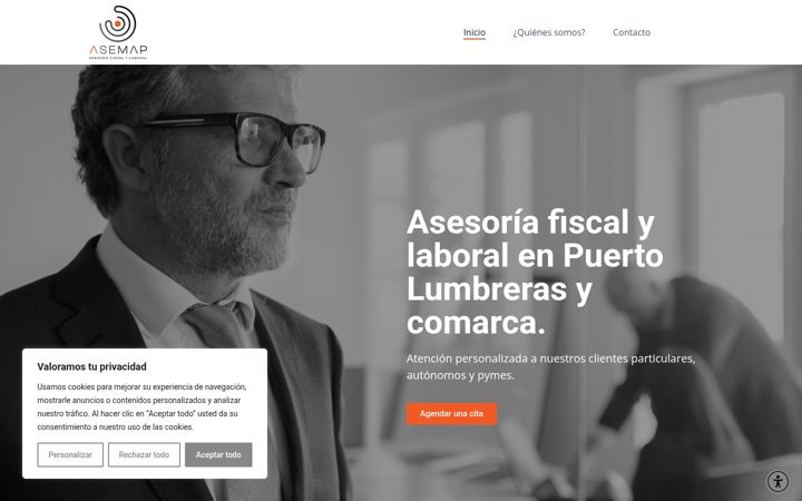 Screenshot of asesoriaasemap.com