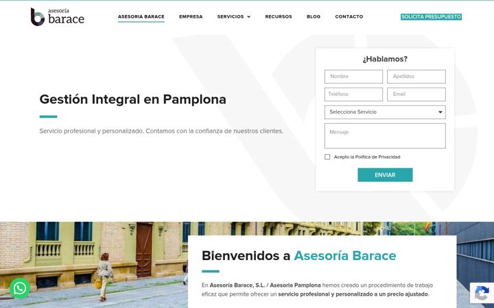 Screenshot of asesoriabarace.com
