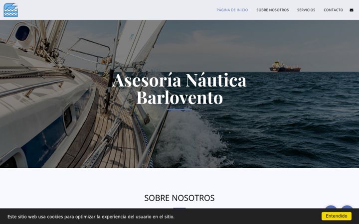 Screenshot van asesoriabarlovento.es