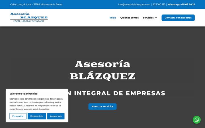 Screenshot of asesoriablazquez.com