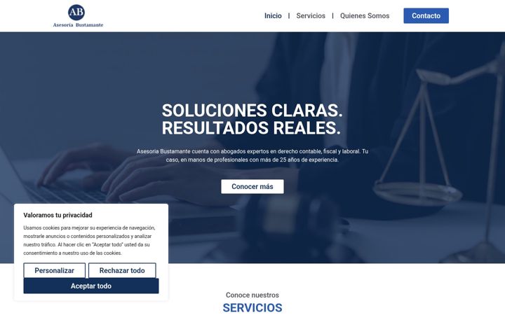 Screenshot of asesoriabustamante.com