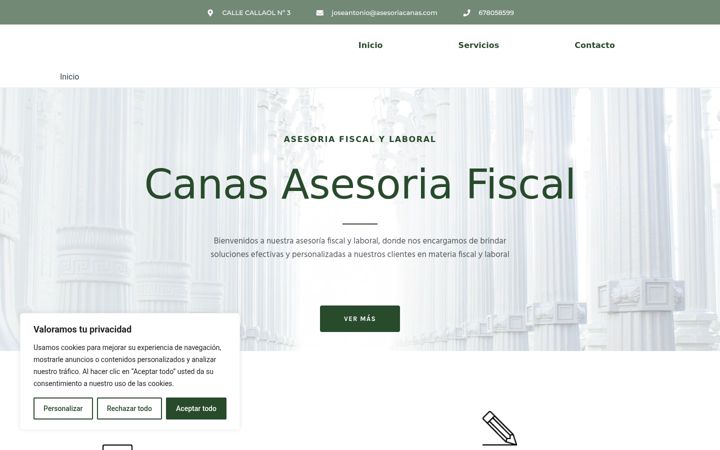 Screenshot of asesoriacanas.com