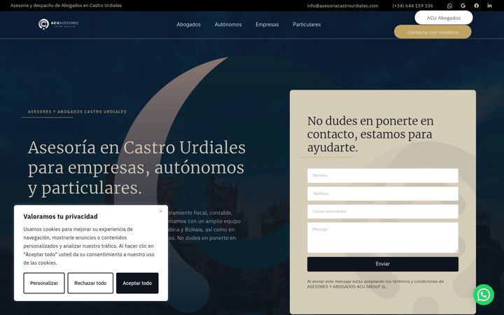 Screenshot of asesoriacastrourdiales.com