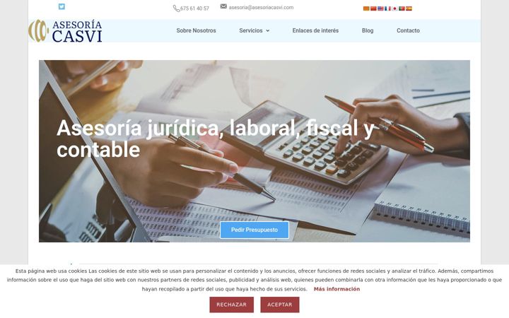 Screenshot of asesoriacasvi.com
