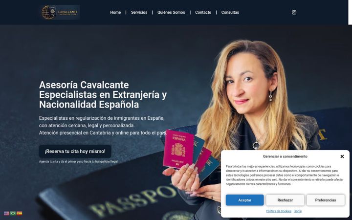 Screenshot of asesoriacavalcante.com