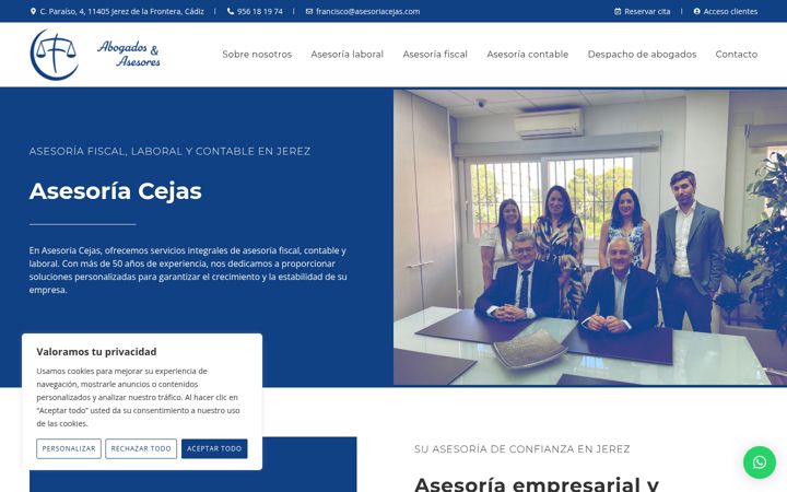 Screenshot of asesoriacejas.es