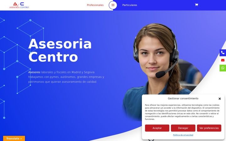 Screenshot of asesoriacentro.es