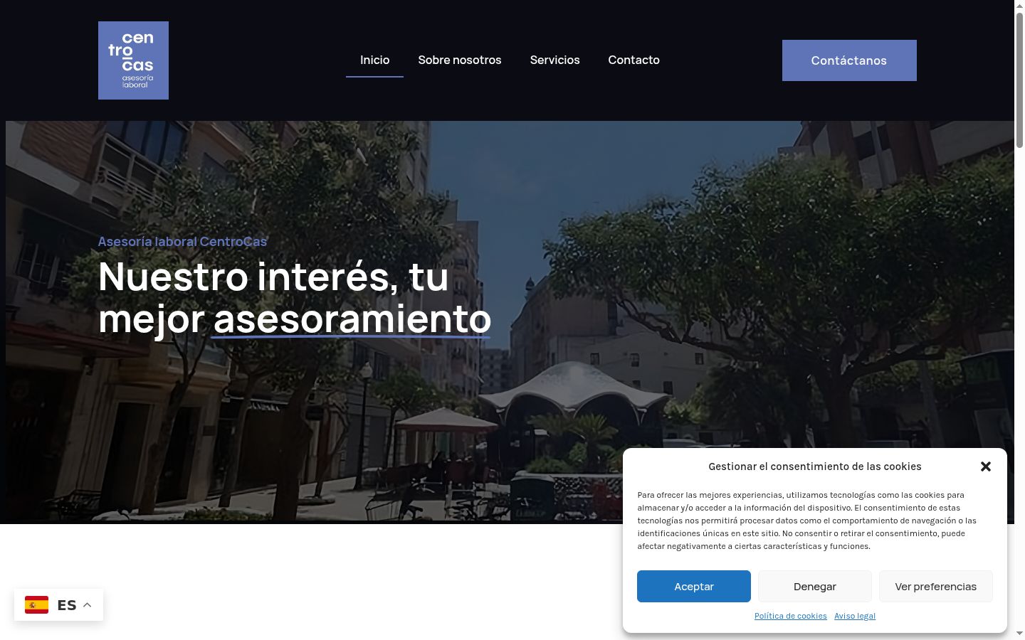 Capture d'écran de la bannière de consentement affichée avant toute interaction