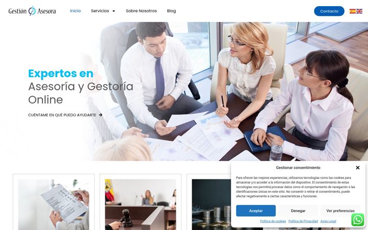 Skärmbild av asesoriacmg.com