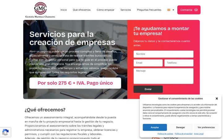 Screenshot of asesoriacreacionempresas.es