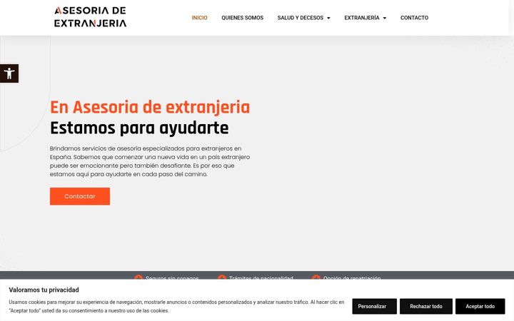 Screenshot of asesoriadeextranjeria.es