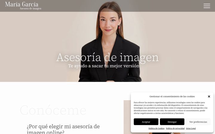 Skärmbild av asesoriadeimagenmg.com
