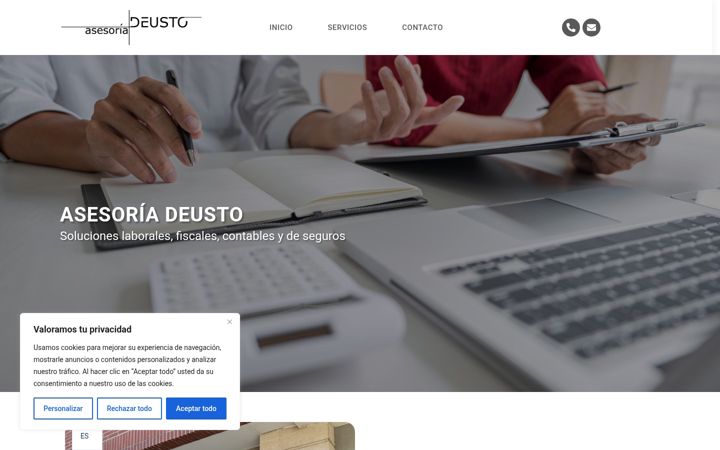 Skärmbild av asesoriadeustosl.com