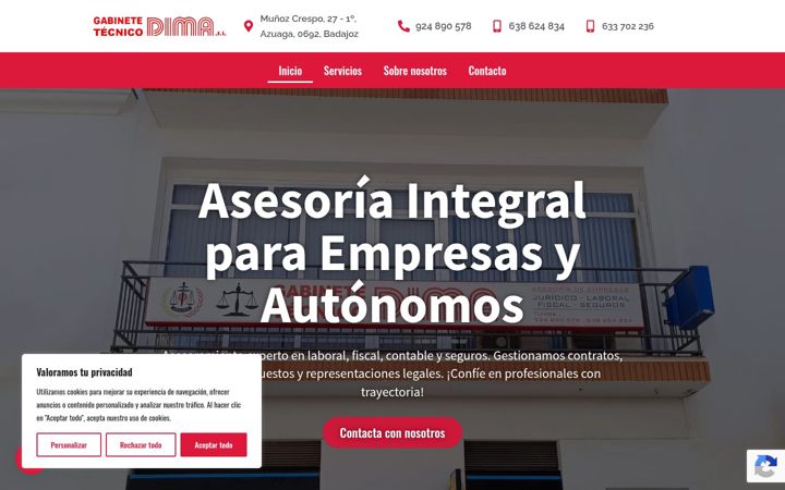 Screenshot of asesoriadima.com