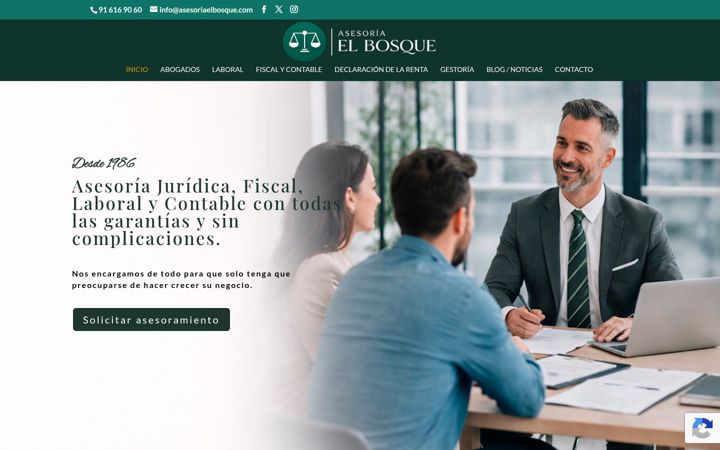 Skjermbilde av asesoriaelbosque.com
