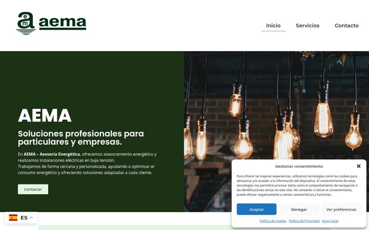 Screenshot of asesoriaenergeticaaema.com