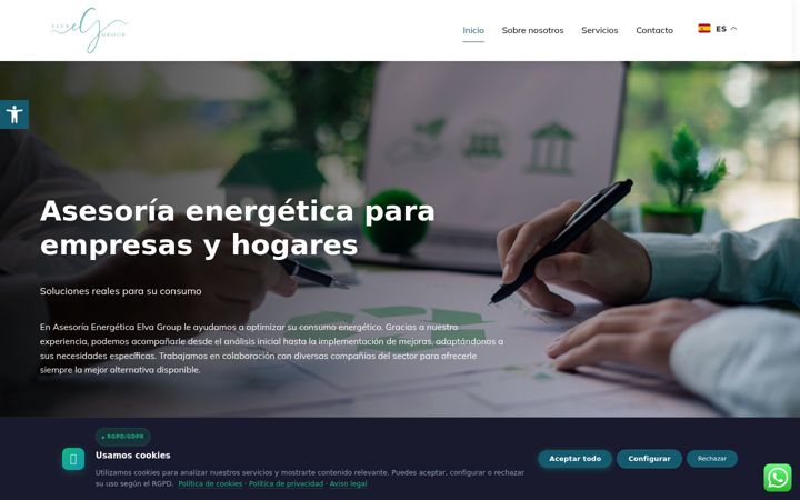 Skjermbilde av asesoriaenergeticaelva.com