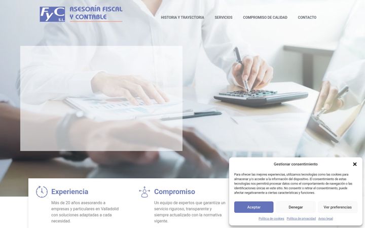 Screenshot of asesoriafyc.com
