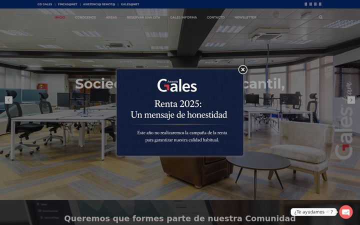 Screenshot of asesoriagales.com