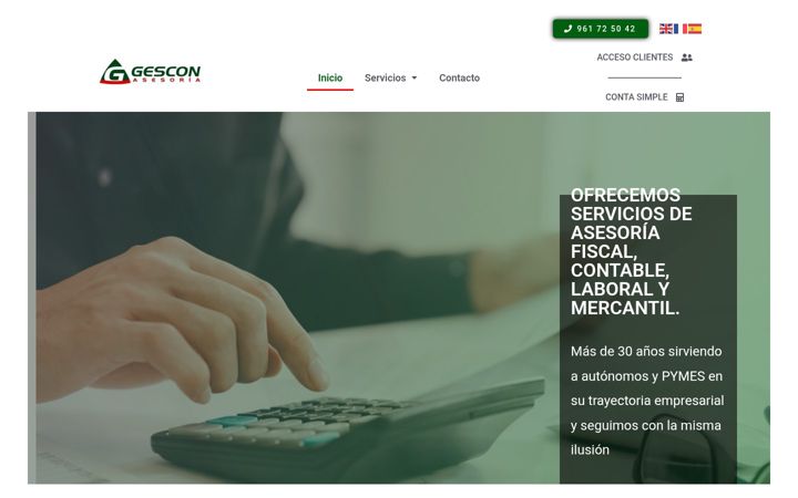 Ekraanipilt saidist asesoriagescon.com