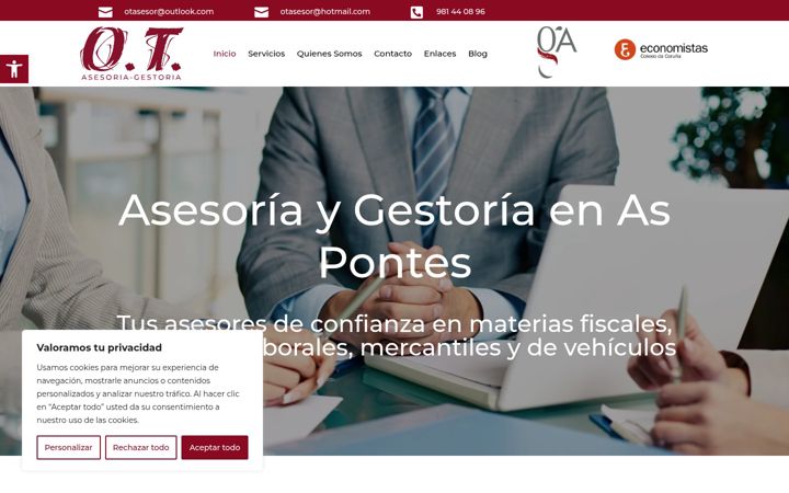 Captură de ecran a asesoriagestoriaot.es