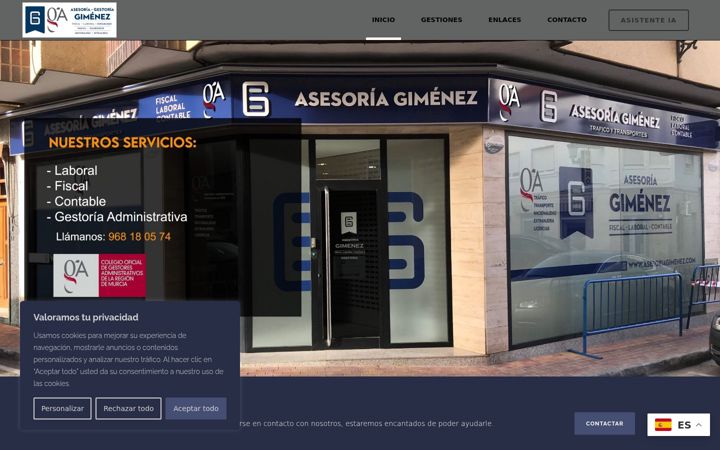 Screenshot of asesoriagimenez.com