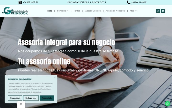 Captură de ecran a asesoriagreenbook.es