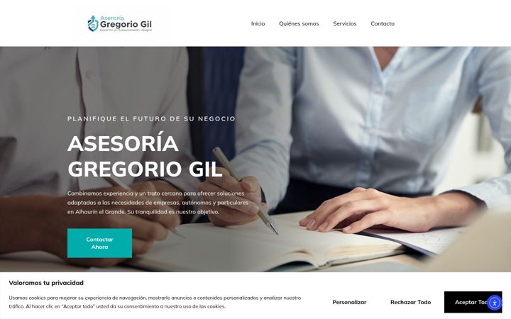 Екранна снимка на asesoriagregoriogil.es