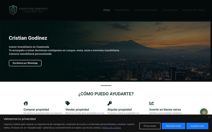 Screenshot of asesoriainmobiliarialg.com