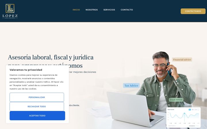 Screenshot of asesoriajlopez.com