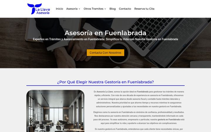 Screenshot of asesorialallave.com