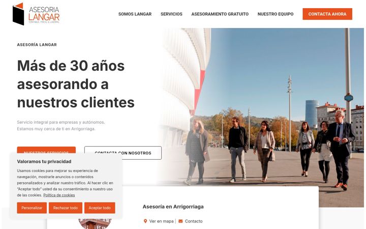 Screenshot of asesorialangar.com