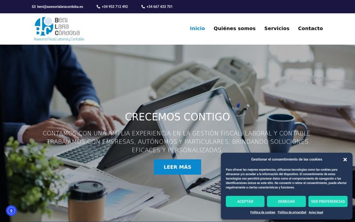 Screenshot of asesorialaracordoba.es