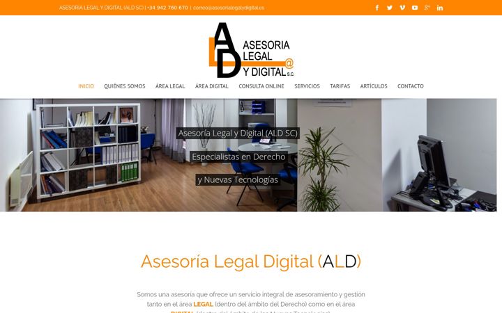 Skjermbilde av asesorialegaldigital.com.es