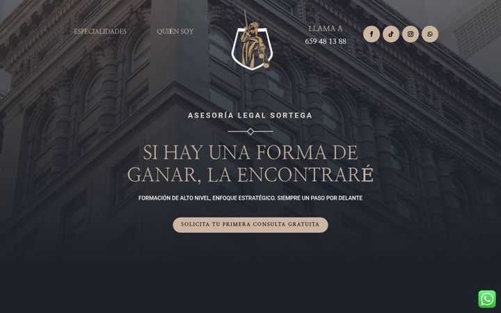 Captura de pantalla de asesorialegalsortega.com
