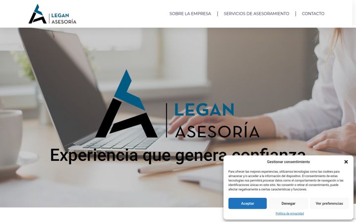 Screenshot of asesorialegan.com