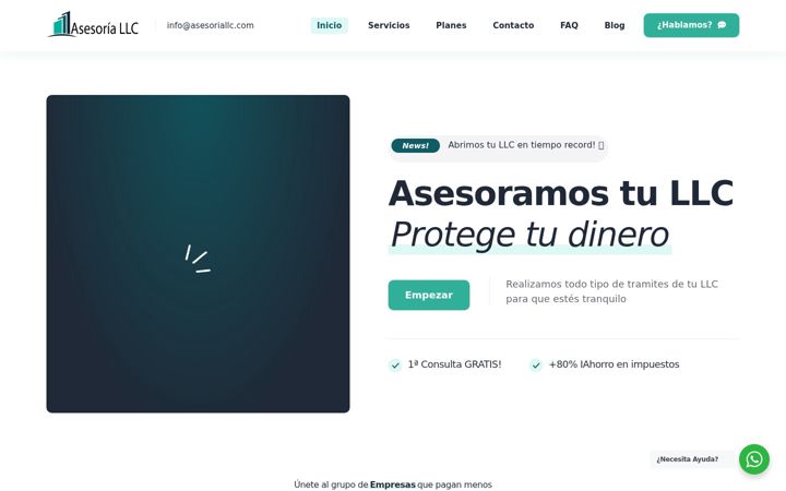 Screenshot of asesoriallc.com