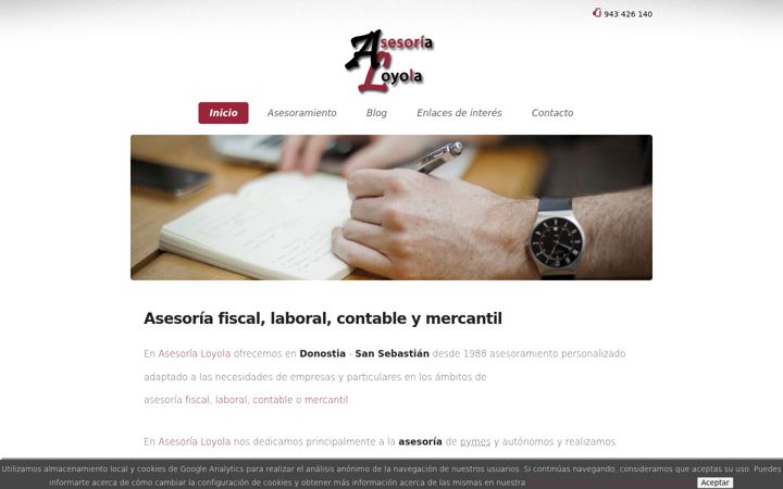 Screenshot of asesorialoyola.com
