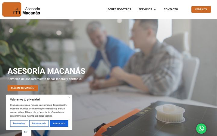 Screenshot of asesoriamacanas.com